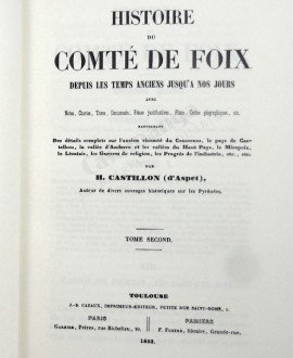 HISTOIRE DU COMTE DE FOIX   2 VOL.