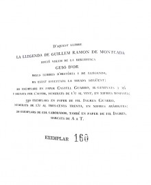 LA LLEGENDA DE GUILLEM RAMON DE MONTCADA  
Dotzè volumen de la biblioteca Guio D’or